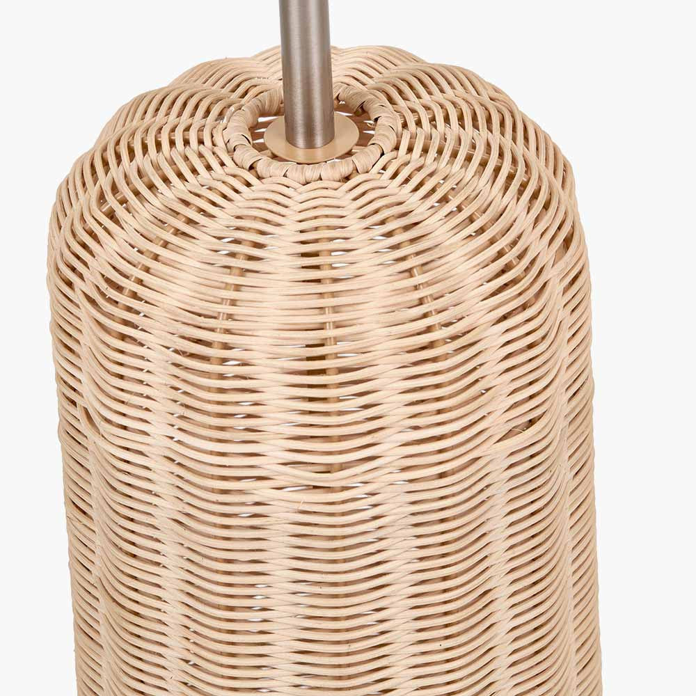 Hali Rattan Base and Shade Floor Lamp