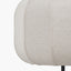 Oscar Black Metal and Natural Linen Structured Floor Lamp