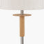 Bonham Natural Wood Veneer and Silver Metal Floor Lamp