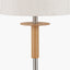 Bonham Natural Wood Veneer and Silver Metal Floor Lamp