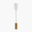 Bonham Natural Wood Veneer and Silver Metal Floor Lamp