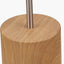 Bonham Natural Wood Veneer and Silver Metal Floor Lamp