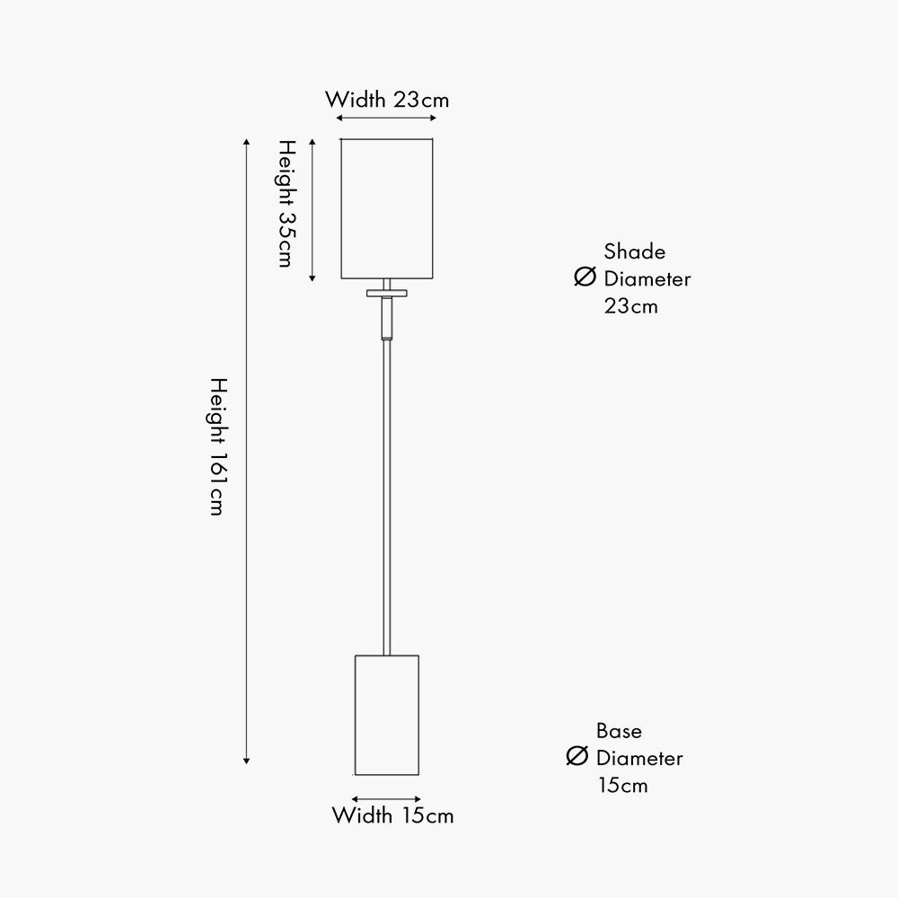 Bonham Natural Wood Veneer and Silver Metal Floor Lamp