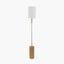 Bonham Natural Wood Veneer and Silver Metal Floor Lamp