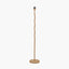 Palau Rattan Wave Floor Lamp Base with Harley 50cm Slubby Hopsack Empire Lampshade