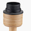 Palau Rattan Wave Floor Lamp Base with Harley 50cm Slubby Hopsack Empire Lampshade