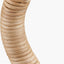 Palau Rattan Wave Floor Lamp Base with Harley 50cm Slubby Hopsack Empire Lampshade