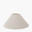 Palau Rattan Wave Floor Lamp Base with Harley 50cm Slubby Hopsack Empire Lampshade