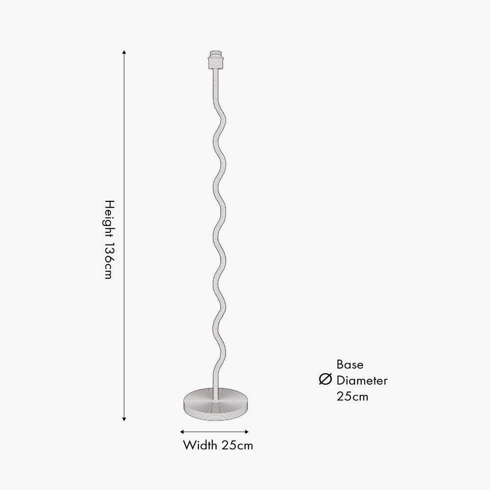Palau Rattan Wave Floor Lamp Base