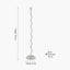 Palau Rattan Wave Floor Lamp Base