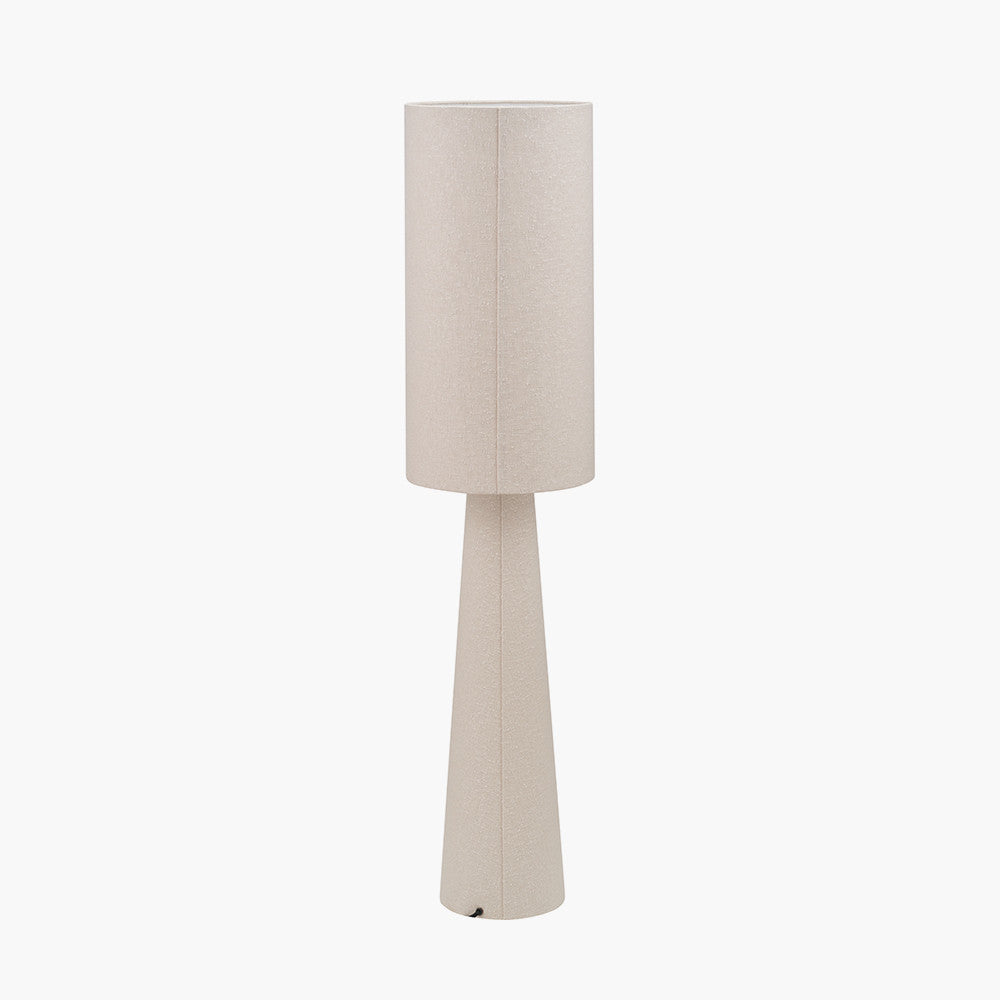Mirissa White Slubby Handloom Fabric Floor Lamp