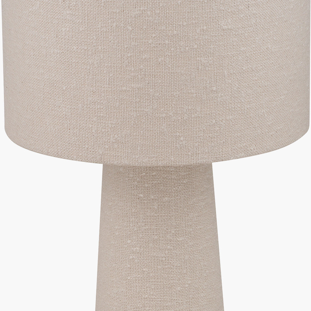 Mirissa White Slubby Handloom Fabric Floor Lamp