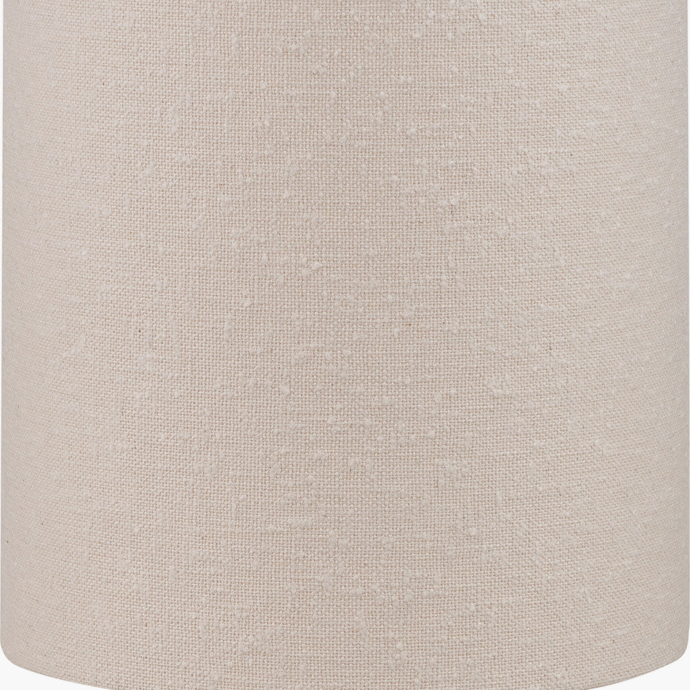 Mirissa White Slubby Handloom Fabric Floor Lamp