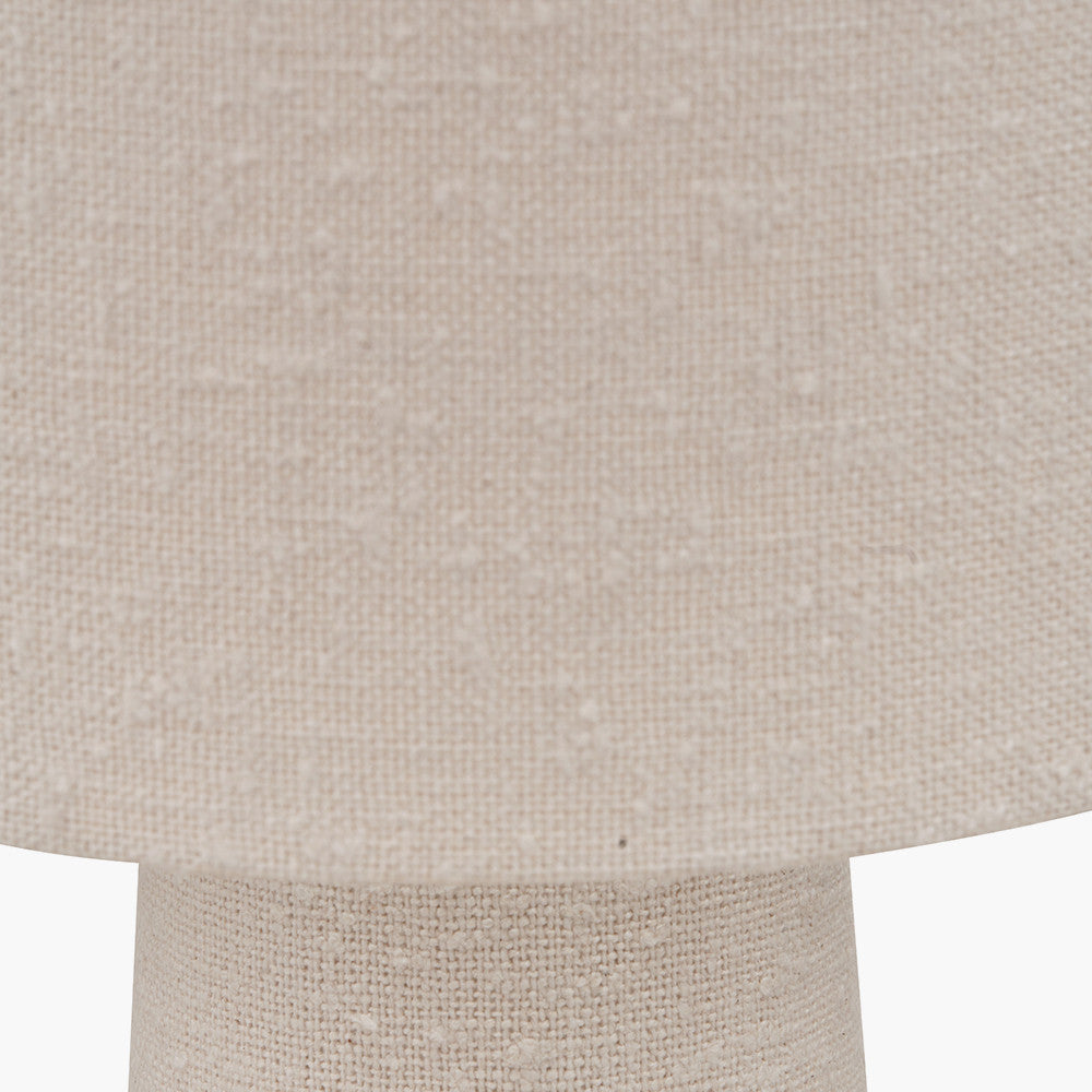 Mirissa White Slubby Handloom Fabric Floor Lamp
