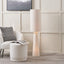 Mirissa White Slubby Handloom Fabric Floor Lamp