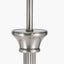Salvatore Antique Silver Metal Floor Lamp Base with Winston 45cm Grey Handloom Tapered Lampshade
