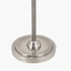 Salvatore Antique Silver Metal Floor Lamp Base with Winston 45cm Grey Handloom Tapered Lampshade