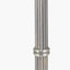 Salvatore Antique Silver Metal Floor Lamp Base with Winston 45cm Taupe Handloom Tapered Lampshade