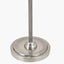 Salvatore Antique Silver Metal Floor Lamp Base with Winston 45cm Taupe Handloom Tapered Lampshade