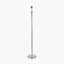 Salvatore Antique Silver Metal Floor Lamp Base with Winston 45cm White Handloom Tapered Lampshade