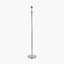 Salvatore Antique Silver Metal Floor Lamp Base with Winston 45cm White Handloom Tapered Lampshade