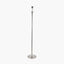 Salvatore Antique Silver Metal Floor Lamp Base with Winston 45cm White Handloom Tapered Lampshade