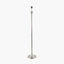 Salvatore Antique Silver Metal Floor Lamp Base with Winston 45cm White Handloom Tapered Lampshade