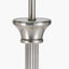 Salvatore Antique Silver Metal Floor Lamp Base with Winston 45cm White Handloom Tapered Lampshade