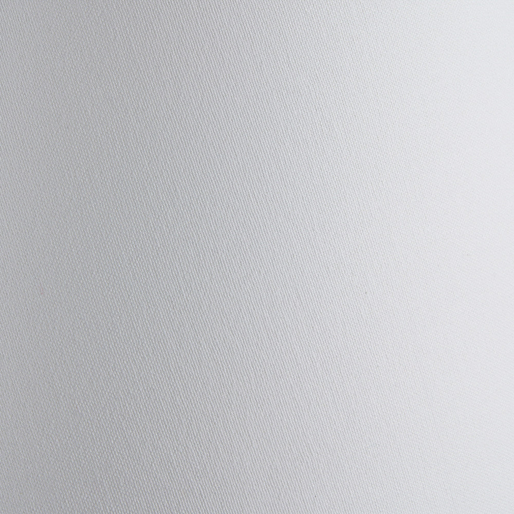 Salvatore Antique Silver Metal Floor Lamp Base with Winston 45cm White Handloom Tapered Lampshade