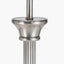 Salvatore Antique Silver Metal Floor Lamp Base with Vienna 45cm Taupe Chevron Mushroom Pleat Lampshade