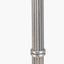 Salvatore Antique Silver Metal Floor Lamp Base with Vienna 45cm Taupe Chevron Mushroom Pleat Lampshade