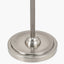 Salvatore Antique Silver Metal Floor Lamp Base with Vienna 45cm Taupe Chevron Mushroom Pleat Lampshade