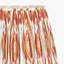 Salvatore Antique Silver Metal Floor Lamp Base with Izara 45cm Cinnamon Ikat Patterned Mushroom Pleat Tapered Lampshade