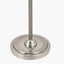 Salvatore Antique Silver Metal Floor Lamp Base with Izara 45cm Lilac Ikat Patterned Mushroom Pleat Tapered Lampshade