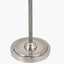 Salvatore Antique Silver Metal Floor Lamp Base with Izara 45cm Racing Green Ikat Patterned Mushroom Pleat Tapered Lampshade