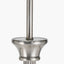 Salvatore Antique Silver Metal Floor Lamp Base with Amelia 45cm Natural Linen Hard Pleat Tapered Lampshade