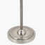 Salvatore Antique Silver Metal Floor Lamp Base with Thiago 45cm Cinnamon Stripe Mushroom Pleat Tapered Lampshade