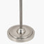 Salvatore Antique Silver Metal Floor Lamp Base with Thiago 45cm Ocean Blue Stripe Mushroom Pleat Tapered Lampshade