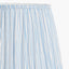 Salvatore Antique Silver Metal Floor Lamp Base with Thiago 45cm Ocean Blue Stripe Mushroom Pleat Tapered Lampshade