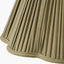 Salvatore Antique Silver Metal Floor Lamp Base with Malia 45cm Olive Green Mushroom Pleat Scalloped Tapered Lamp Shade