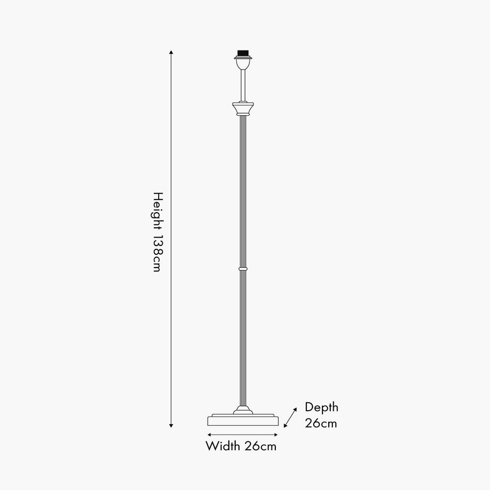 Salvatore Antique Silver Metal Floor Lamp Base