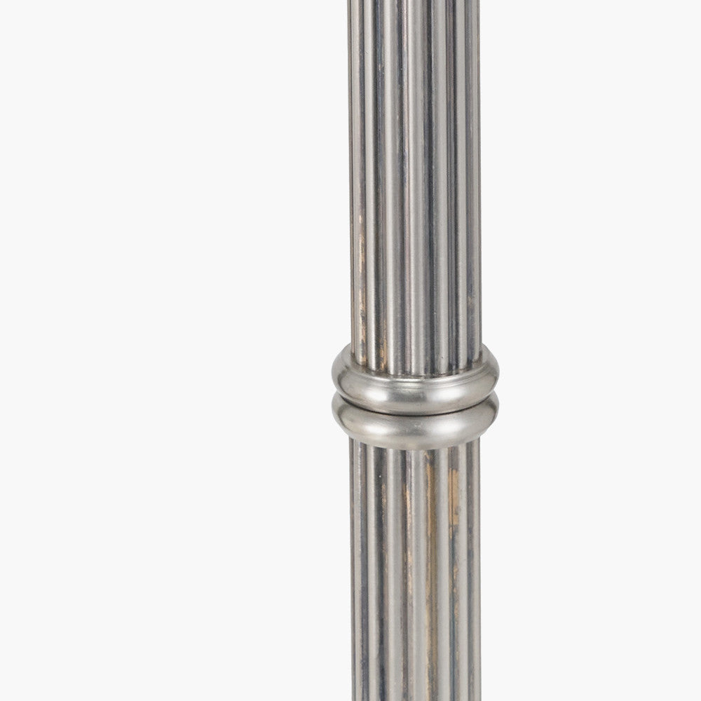 Salvatore Antique Silver Metal Floor Lamp Base