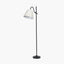 Ari Black Metal Curved Arm Floor Lamp