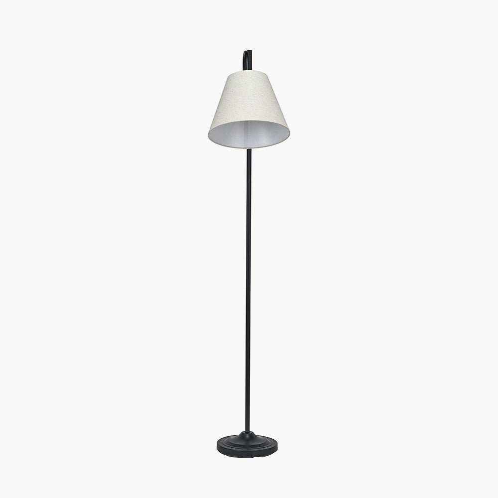Ari Black Metal Curved Arm Floor Lamp