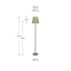 Sophia Olive Metal Bobble Floor Lamp