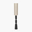 Sahana Black Ribbed Slim Wood Floor Lamp