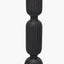 Sahana Black Ribbed Slim Wood Floor Lamp