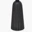 Sahana Black Ribbed Slim Wood Floor Lamp