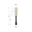 Sahana Black Ribbed Slim Wood Floor Lamp