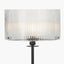 Clara Ribbed Glass Black Metal Round Floor Lamp